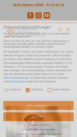 Vorschau der mobilen Webseite www.alphabetisierung.de, Bundesverband Alphabetisierung e.V.