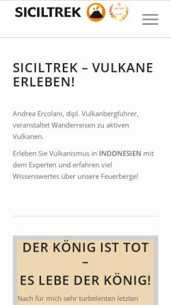 Vorschau der mobilen Webseite www.siciltrek.ch, Abenteuer Vulkan