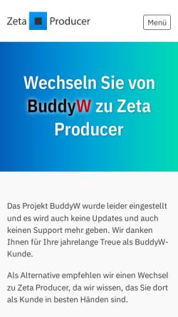Vorschau der mobilen Webseite www.buddyw.de, BuddyW