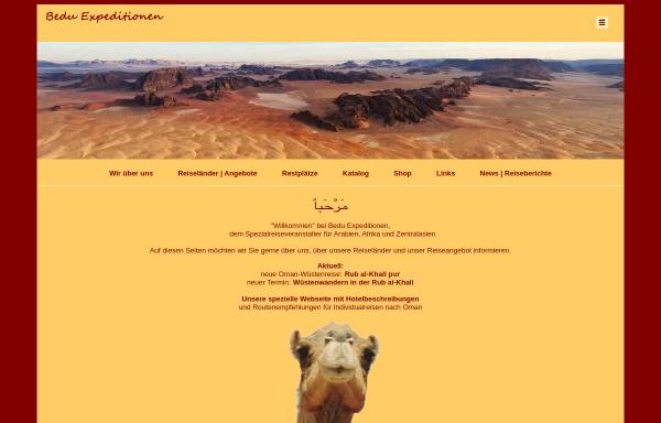 Vorschau von www.bedu.de, Bedu Expeditionen
