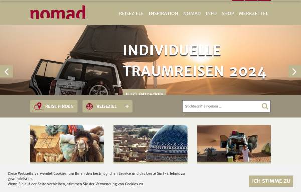 Vorschau von nomad-reisen.de, Nomad Reisen