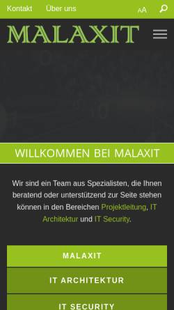 Vorschau der mobilen Webseite www.malaxit.ch, Malaxit AG