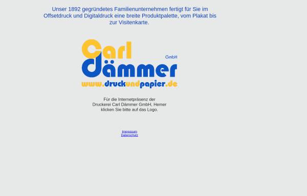 Vorschau von daemmer.de, Carl Dämmer GmbH
