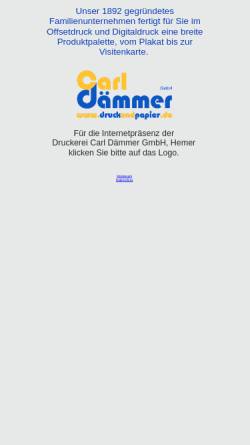 Vorschau der mobilen Webseite daemmer.de, Carl Dämmer GmbH