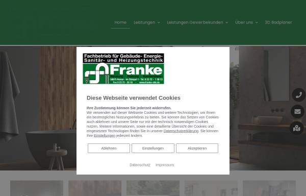 Vorschau von franke-shk.de, Franke GmbH