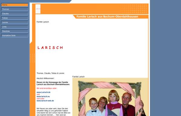 Vorschau von www.larisch-web.de, Larisch, Familie