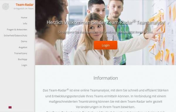 Vorschau von teamradar.de, Team-Radar
