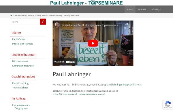 Vorschau von www.topseminare.at, Topseminare - Paul Lahninger