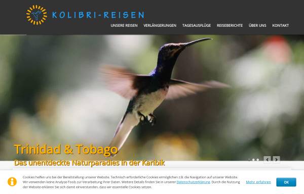 Vorschau von www.kolibri-reisen.de, Kolibri-Reisen
