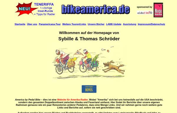 Vorschau von www.bikeamerica.de, Bikeamerica [Sybille & Thomas Schröder]