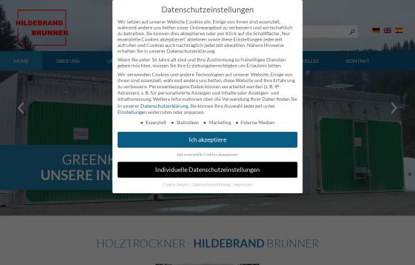 Vorschau von www.brunner-hildebrand.de, Hildebrand Brunner Holz- und Trockentechnik GmbH