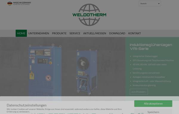 Vorschau von www.weldotherm.de, Weldotherm Wärmetechnik GmbH