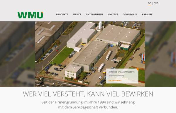 Vorschau von www.wmu-gmbh.de, WMU Wärmebehandlungsanlagen für Industrie und Umwelttechnik GmbH