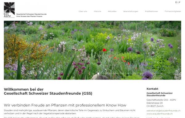 Vorschau von www.staudenfreunde.ch, Gesellschaft Schweizer Staudenfreunde