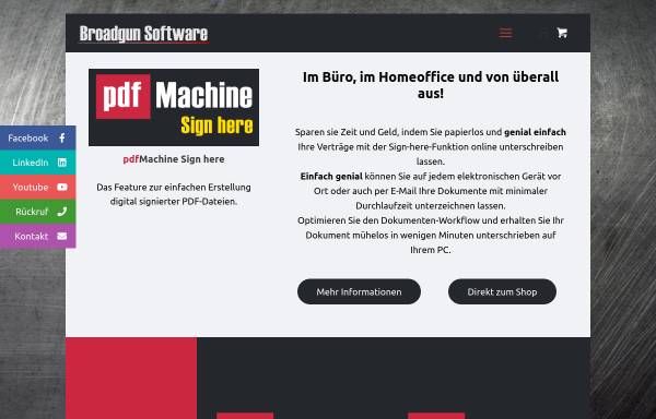 Vorschau von www.broadgun.de, Broadgun PDF Software