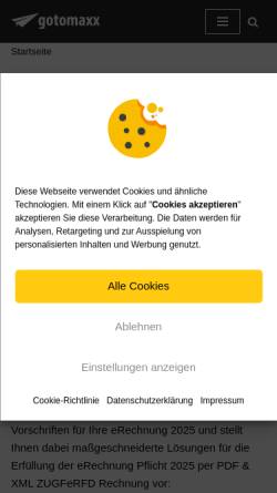 Vorschau der mobilen Webseite www.gotomaxx.com, Gotomaxx Software GmbH