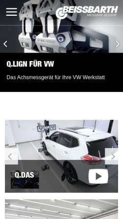 Vorschau der mobilen Webseite www.beissbarth.com, Beissbarth GmbH