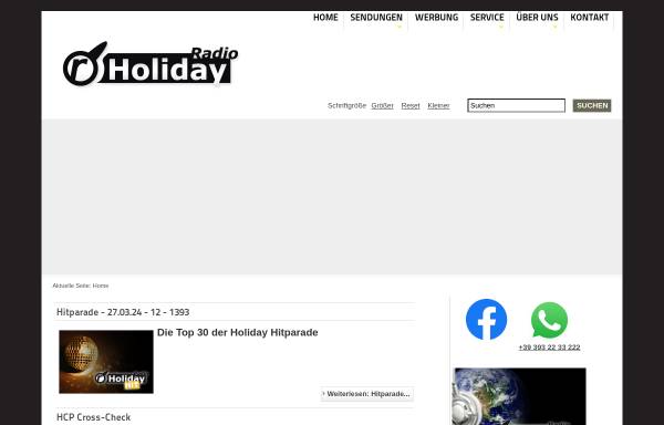 Vorschau von www.radioholiday.it, Radio Holiday