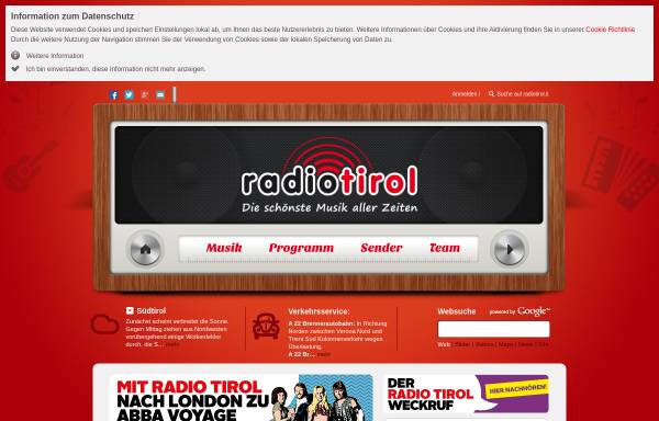 Vorschau von www.radiotirol.it, Radio Tirol