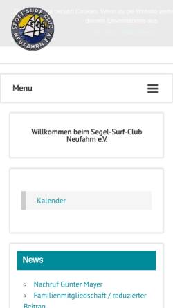 Vorschau der mobilen Webseite www.ssc-neufahrn.de, Segel-Surf-Club Neufahrn e.V.