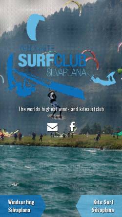 Vorschau der mobilen Webseite www.surfclub-silvaplana.ch, Surfclub Silvaplana - Windsurfing im Engadin