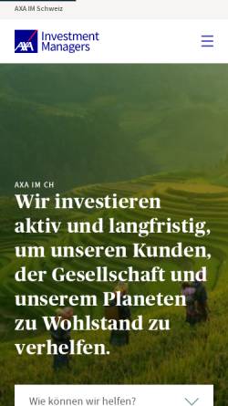 Vorschau der mobilen Webseite www.axa-im.ch, AXA Investment Managers Limited