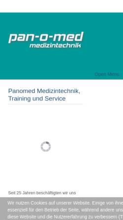 Vorschau der mobilen Webseite www.panomed.de, Panomed Medizintechnik