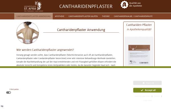 Vorschau von www.cantharidenpflaster.com, Cantharidenpflaster