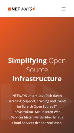 Vorschau der mobilen Webseite www.netways.de, Netways GmbH