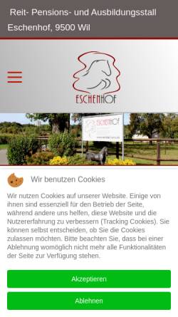 Vorschau der mobilen Webseite www.reitstall-erni.ch, Reitstall Eschenhof