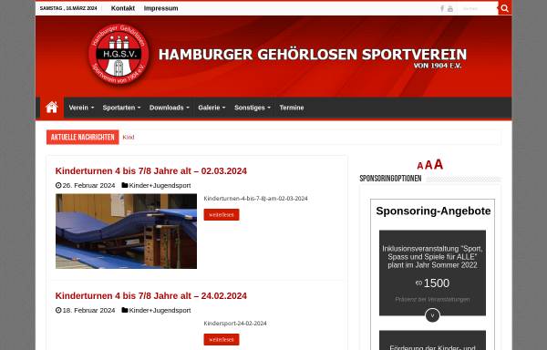 Vorschau von www.hgsv.de, Hamburger Gehörlosen-Sportverein von 1904 e.V.