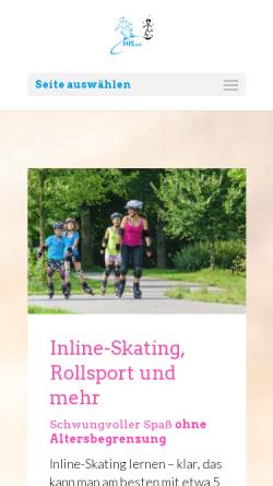 Vorschau der mobilen Webseite hisev.de, Hamburger Inline-Skating Club