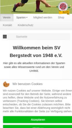 Vorschau der mobilen Webseite www.svbergstedt.de, SV Bergstedt von 1948 e.V.