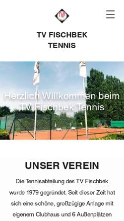 Vorschau der mobilen Webseite www.tv-fischbek-tennis.de, TV Fischbek