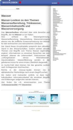 Vorschau der mobilen Webseite wasser-lexikon.de, Wasserlexikon