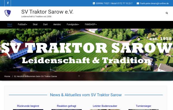 Vorschau von www.sv-traktorsarow.de, SV Traktor Sarow