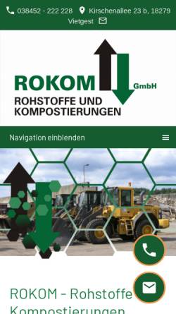 Vorschau der mobilen Webseite www.rokom-gmbh.de, Rokom GmbH