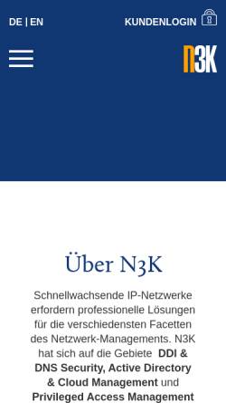 Vorschau der mobilen Webseite www.n3k.de, n3k Informatik GmbH
