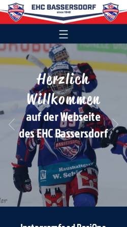 Vorschau der mobilen Webseite www.ehcbassersdorf.ch, EHC Bassersdorf