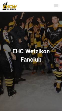 Vorschau der mobilen Webseite www.ehcw-fanclub.ch, EHC Wetzikon Fanclub