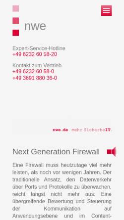 Vorschau der mobilen Webseite www.nwe.de, Nwe
