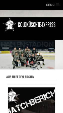 Vorschau der mobilen Webseite www.goldkueschte.ch, Goldküschte-Express