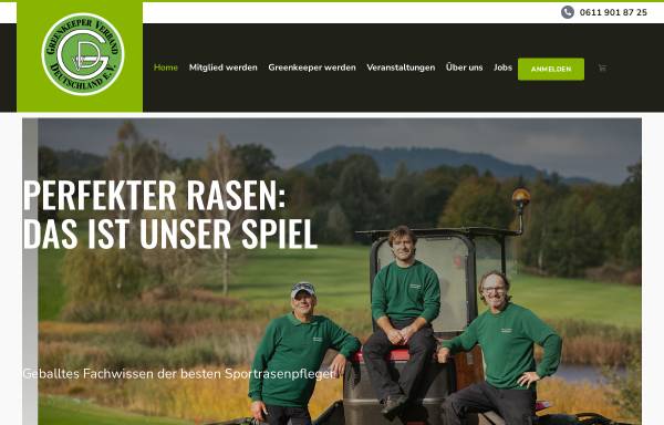 Vorschau von www.greenkeeperverband.de, Greenkeeper Verband Deutschland e.V.