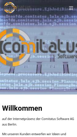 Vorschau der mobilen Webseite www.comitatus.de, Comitatus Software AG
