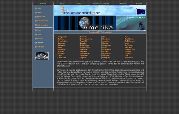 Vorschau von www.traumlandnet.de, Amerikanische Länder im Blick