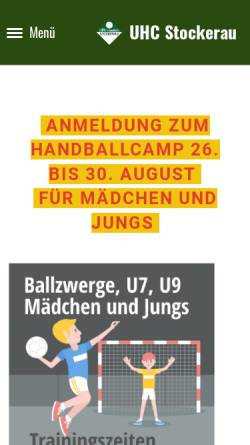 Vorschau der mobilen Webseite www.uhcstockerau.at, UHC Stockerau Handball