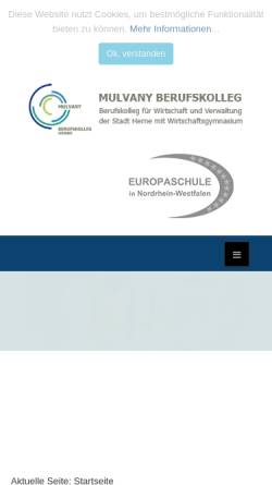 Vorschau der mobilen Webseite www.bkherne.de, Berufskolleg für Wirtschaft und Verwaltung der Stadt Herne