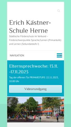 Vorschau der mobilen Webseite www.erich-kaestner-schule-herne.de, Grundschule Pantringshof