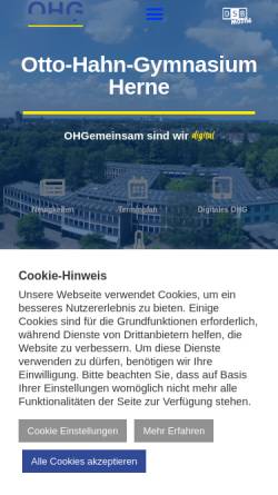 Vorschau der mobilen Webseite www.otto-hahn-gymnasium.de, Otto-Hahn-Gymnasium (OHG)