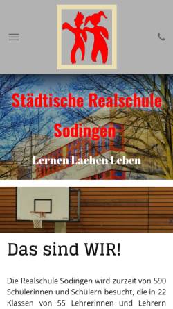 Vorschau der mobilen Webseite www.realschule-sodingen.de, Realschule Sodingen